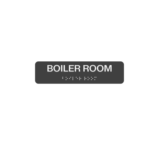 Boiler Room Braille Sign