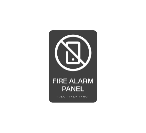 ADA Fire Alarm Panel Braille Sign