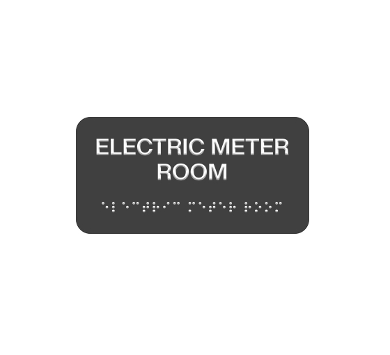 Electric Meter Room Braille Sign