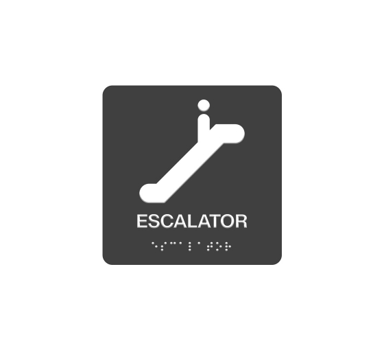 ADA Escalator Braille Sign