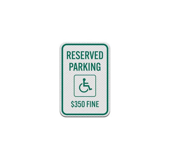 Parking Fine Aluminum Sign (Diamond Reflective)