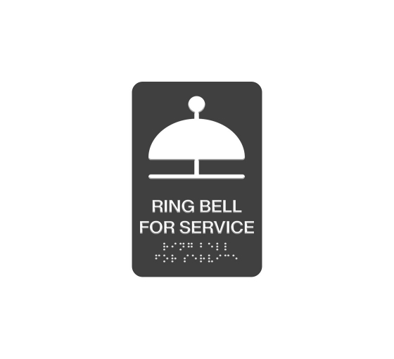 ADA Ring Bell For Service Braille Sign