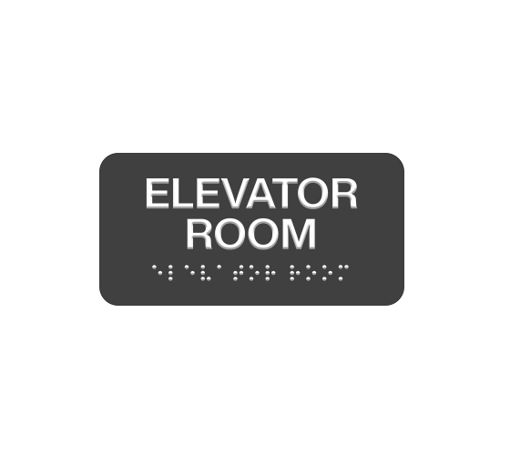 Elevator Room Braille Sign