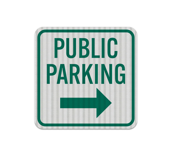 Public Parking Aluminum Sign (HIP Reflective)