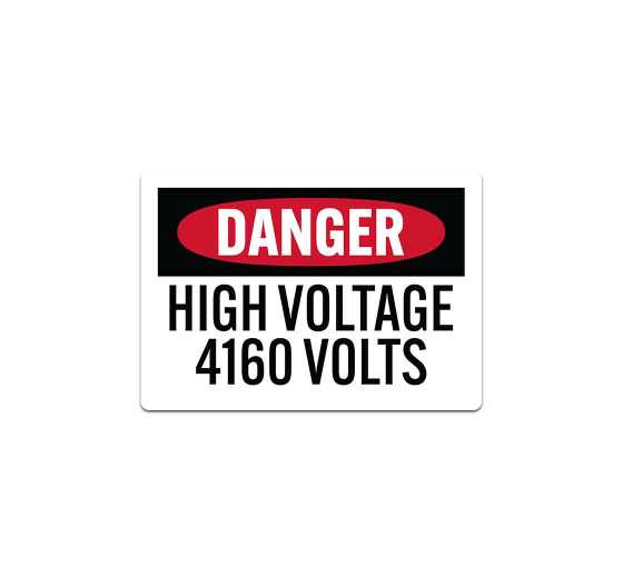 OSHA High Voltage Decal (Non Reflective)