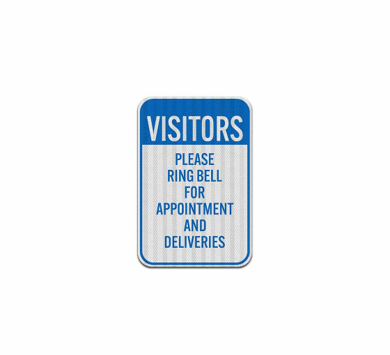 Visitors Please Ring Bell Aluminum Sign (EGR Reflective)