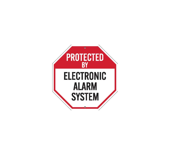 Protected By Electronic Alarm System Decal (Non Reflective)
