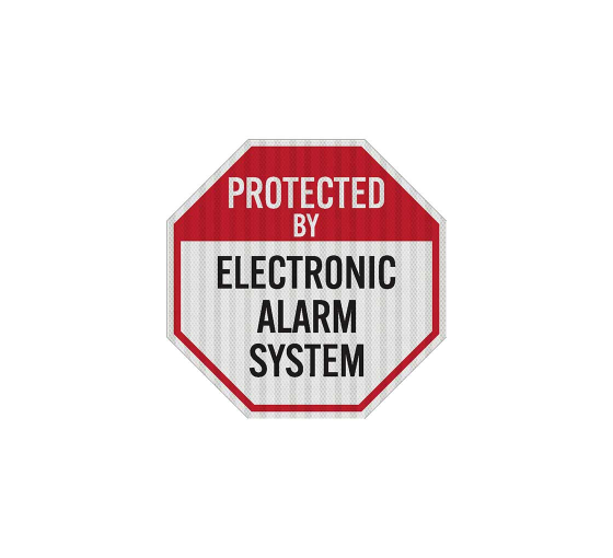 Protected By Electronic Alarm System Aluminum Sign (EGR Reflective)