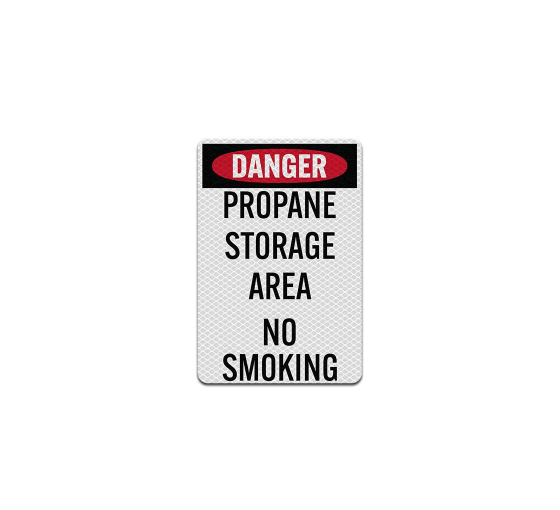 Danger Propane Storage Area Aluminum Sign (Diamond Reflective)