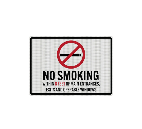 California No Smoking Decal (EGR Reflective)