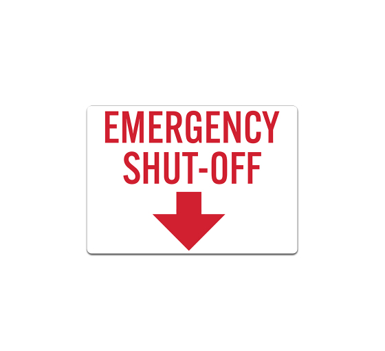 Emergency Shut Off Arrow Decal (Non Reflective)