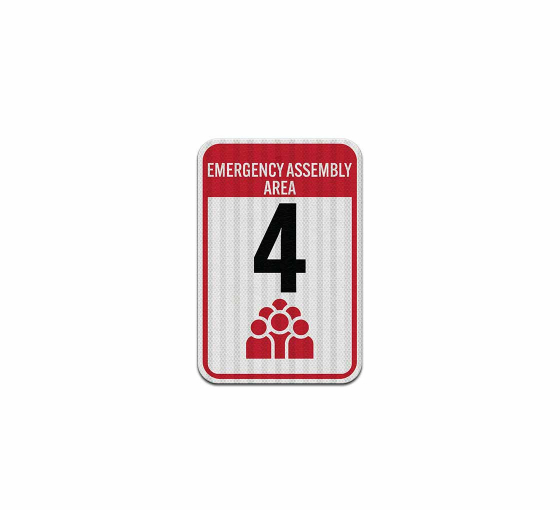 Emergency Assembly Area Aluminum Sign (EGR Reflective)