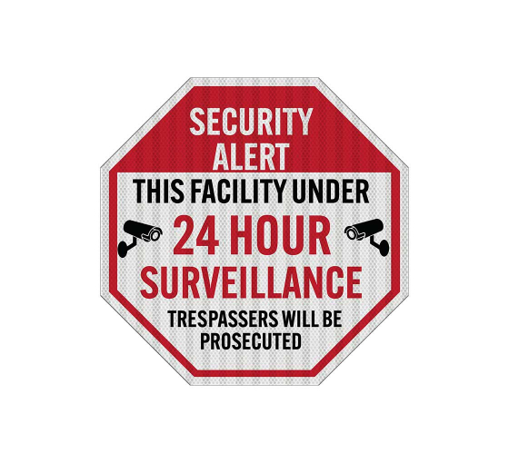 Video Security Surveillance Aluminum Sign (EGR Reflective)