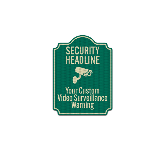 Custom CCTV Surveillance Aluminum Sign (HIP Reflective)