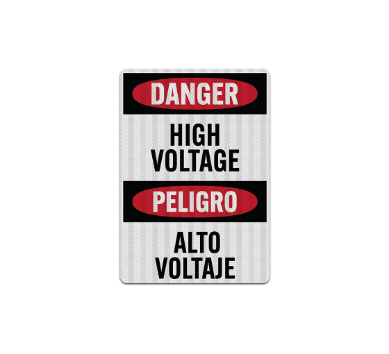 Bilingual High Voltage Warning Decal (EGR Reflective)