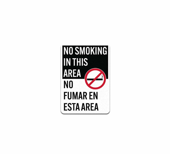 Bilingual No Smoking In This Area Decal (Non Reflective)