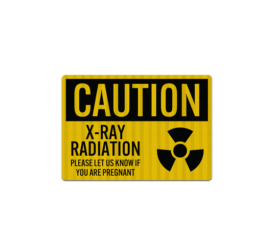 Caution X Ray Radiation Decal (EGR Reflective)