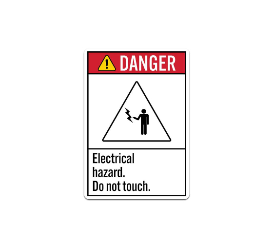 Electrical Hazard Do Not Touch Decal (Non Reflective)