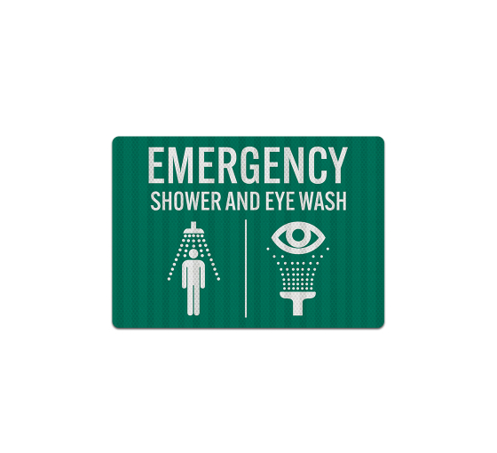 Shower & Eyewash Decal (EGR Reflective)