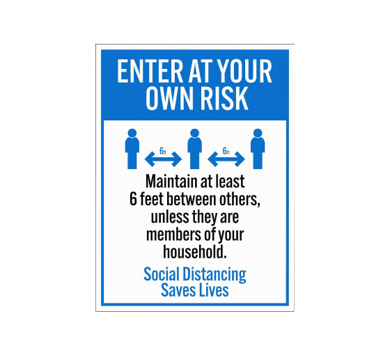 Social Distancing Saves Lives Corflute Sign (Reflective)