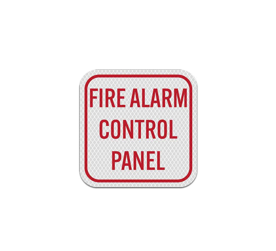 Fire Alarm Control Panel Aluminum Sign (Diamond Reflective)