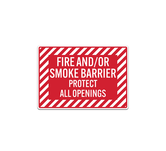 Fire & Smoke Barrier Decal (Non Reflective)