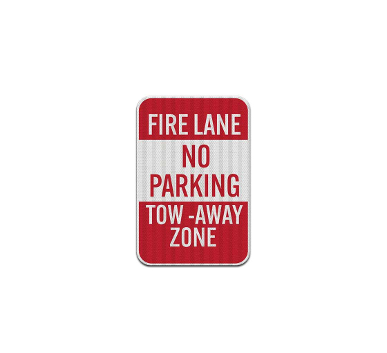 Fire Lane No Parking Aluminum Sign (EGR Reflective)