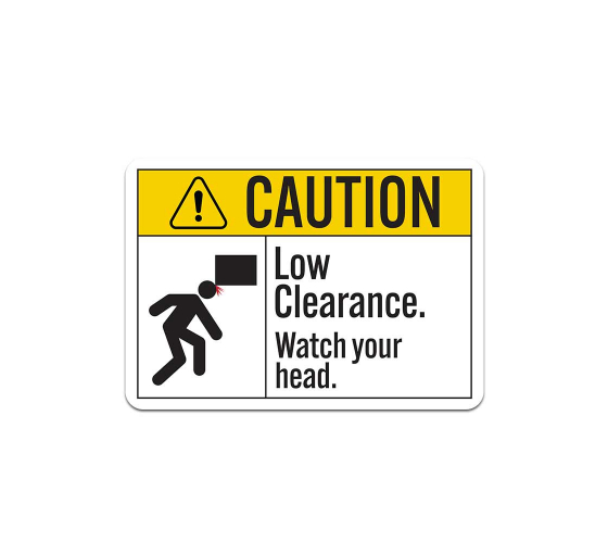 ANSI Low Clearance, Watch Head Decal (Non Reflective)