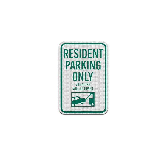Parking Reserved Towing Aluminum Sign (EGR Reflective)