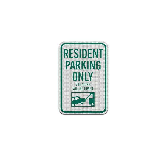 Parking Reserved Towing Aluminum Sign (HIP Reflective)