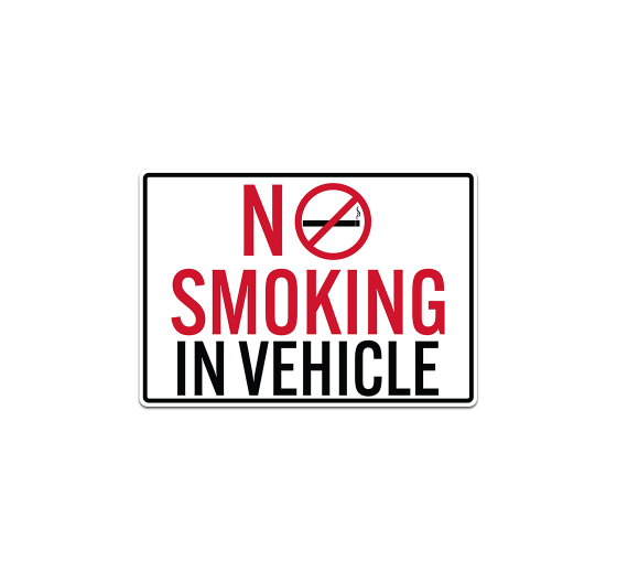 Smoking Prohibited In This Vehicle Decal (Non Reflective)
