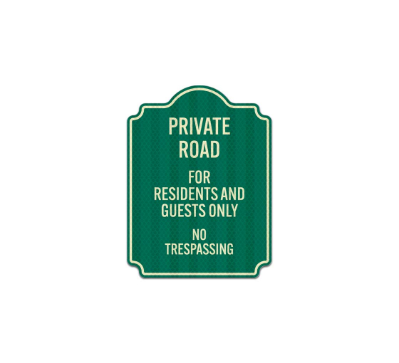 Private Road Aluminum Sign (HIP Reflective)