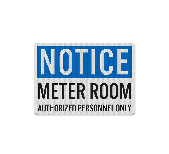 OSHA Notice Meter Room Decal (EGR Reflective)