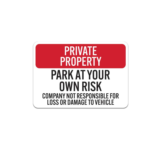 Park At Your Own Risk Decal (Non Reflective)