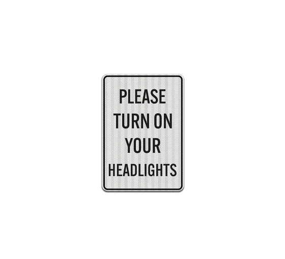 Please Turn On Your Headlights Decal (EGR Reflective)