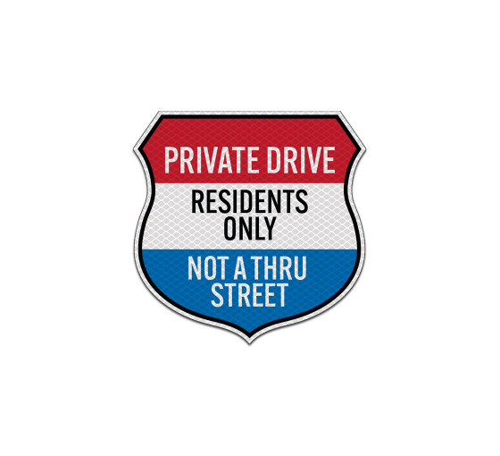 Private Driveway Shield Aluminum Sign (HIP Reflective)