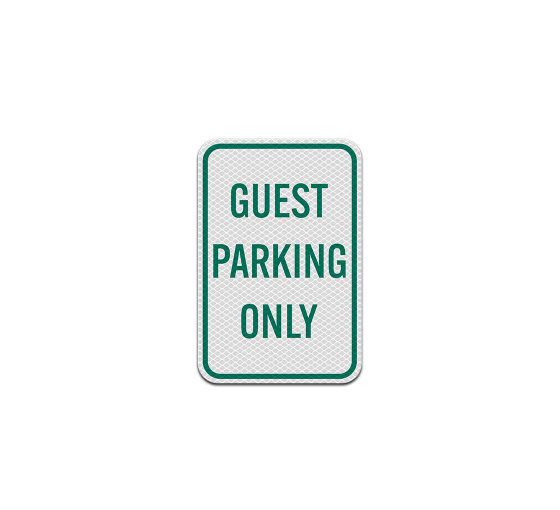Reserved Guest Parking Aluminum Sign (Diamond Reflective)