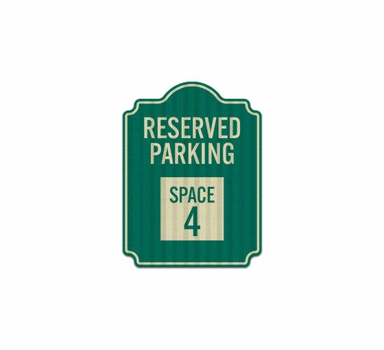 Reserved Parking Space Aluminum Sign (HIP Reflective)
