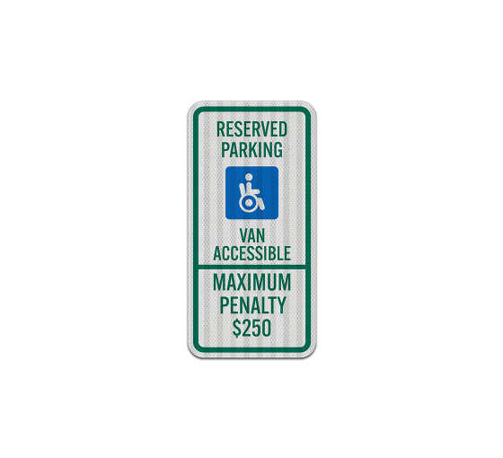 North Carolina ADA Handicapped Parking Aluminum Sign (HIP Reflective)