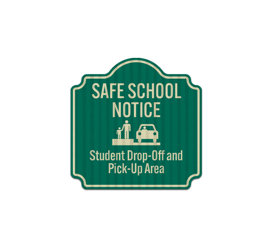 Student Drop Off Aluminum Sign (HIP Reflective)