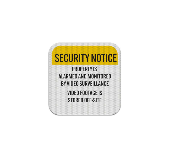Security Notice Property Is Alarmed Aluminum Sign (EGR Reflective)