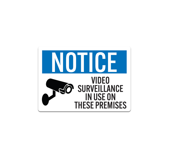 Notice Video Surveillance Decal (Non Reflective)