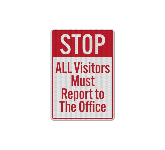 Visitor Stop Decal (EGR Reflective)