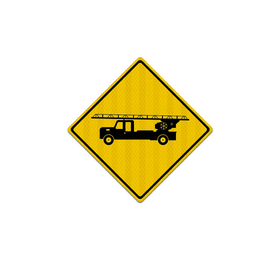 Fire Station Truck Aluminum Sign (HIP Reflective)