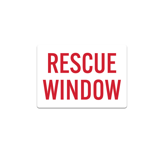 Fire Safety Rescue Window Decal (Non Reflective)