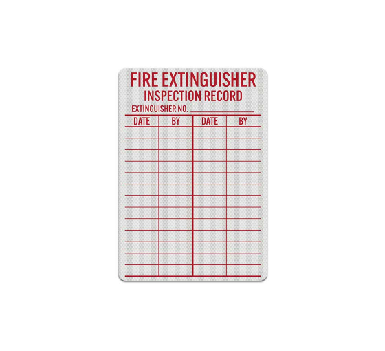 Fire Extinguisher Inspection Decal (EGR Reflective)