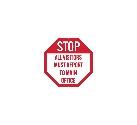 Visitor Stop Decal (Non Reflective)