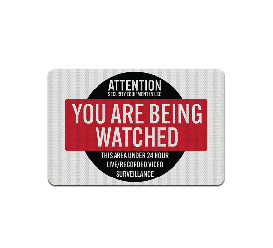 Video Surveillance Attention Aluminum Sign (EGR Reflective)