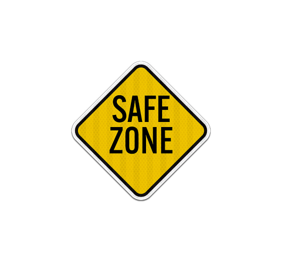 Security Zone Aluminum Sign (HIP Reflective)