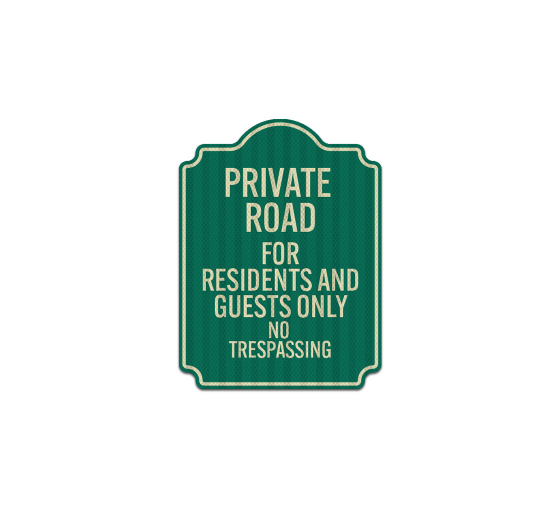 Residents & Guests Aluminum Sign (HIP Reflective)